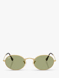 Ray-Ban RB3547 oval sunglasses gold/Green metal frame, imported from the UK