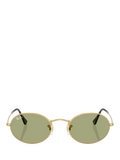Ray-Ban RB3547 oval sunglasses gold/Green metal frame, imported from the UK