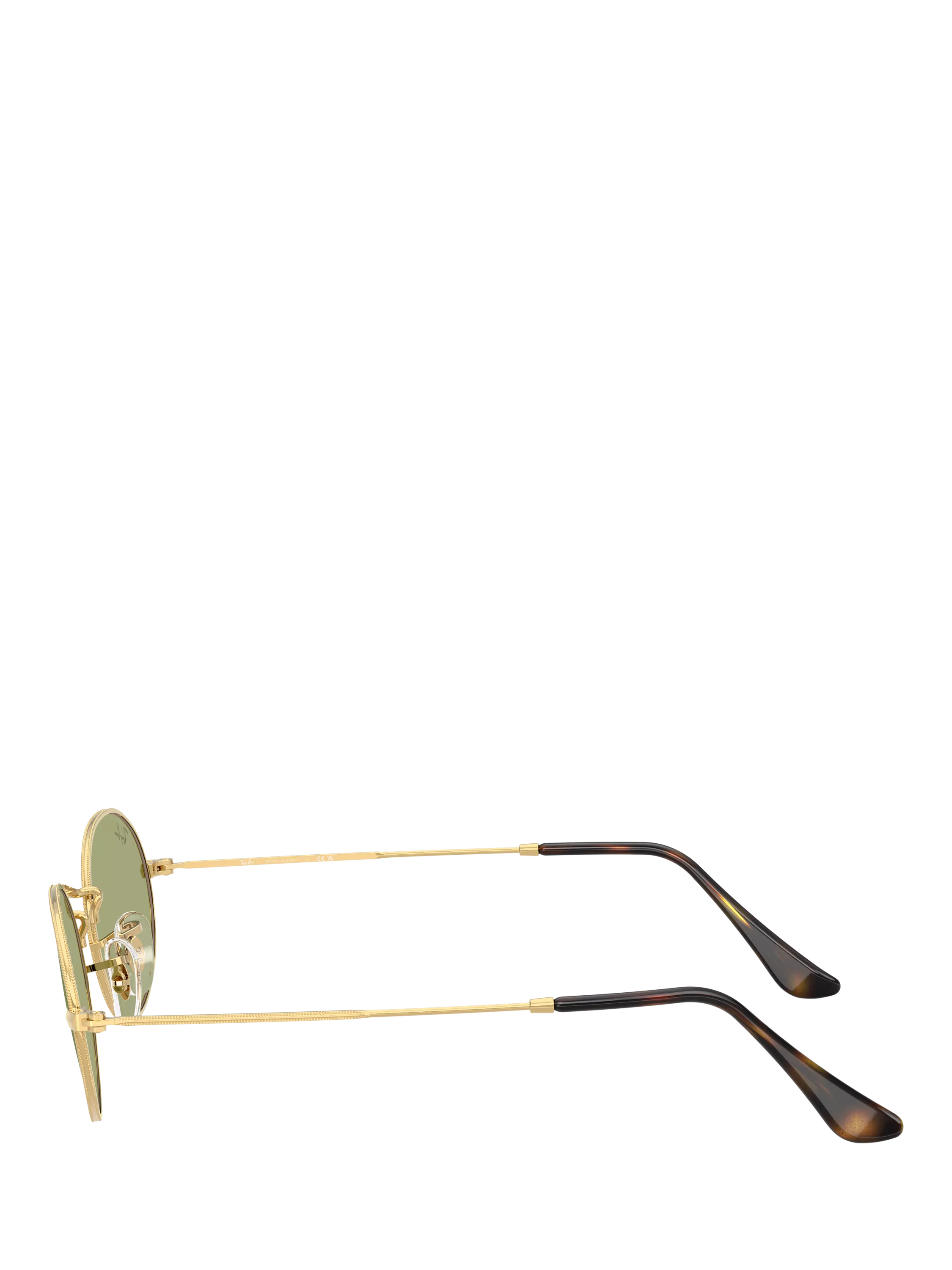 Ray-Ban RB3547 oval sunglasses gold/Green metal frame, imported from the UK