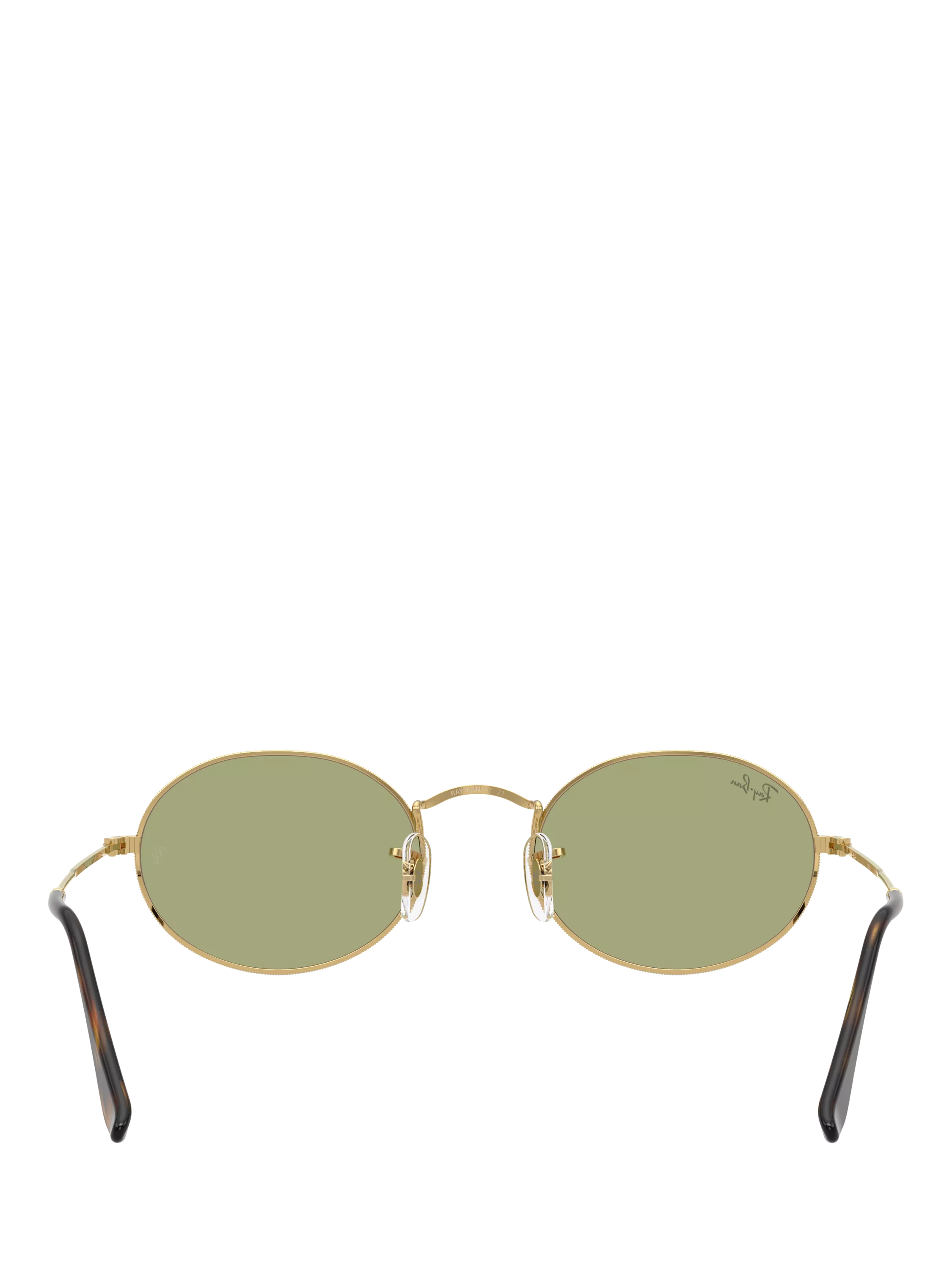 Ray-Ban RB3547 oval sunglasses gold/Green metal frame, imported from the UK
