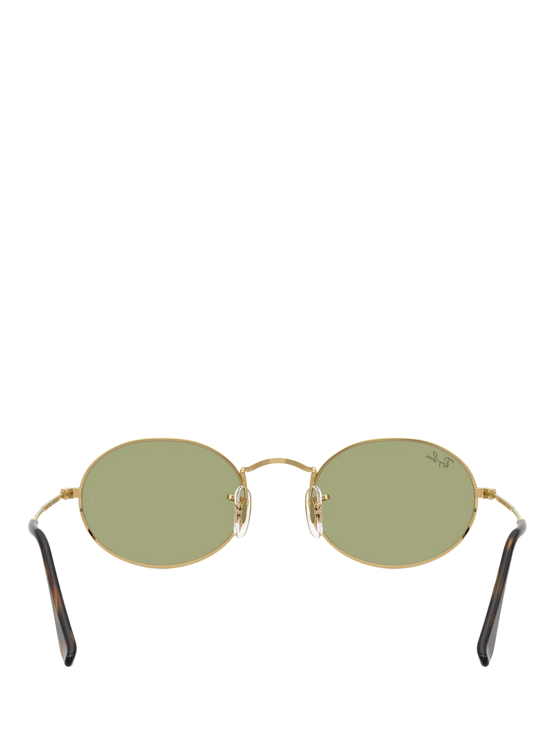 Ray-Ban RB3547 oval sunglasses gold/Green metal frame, imported from the UK