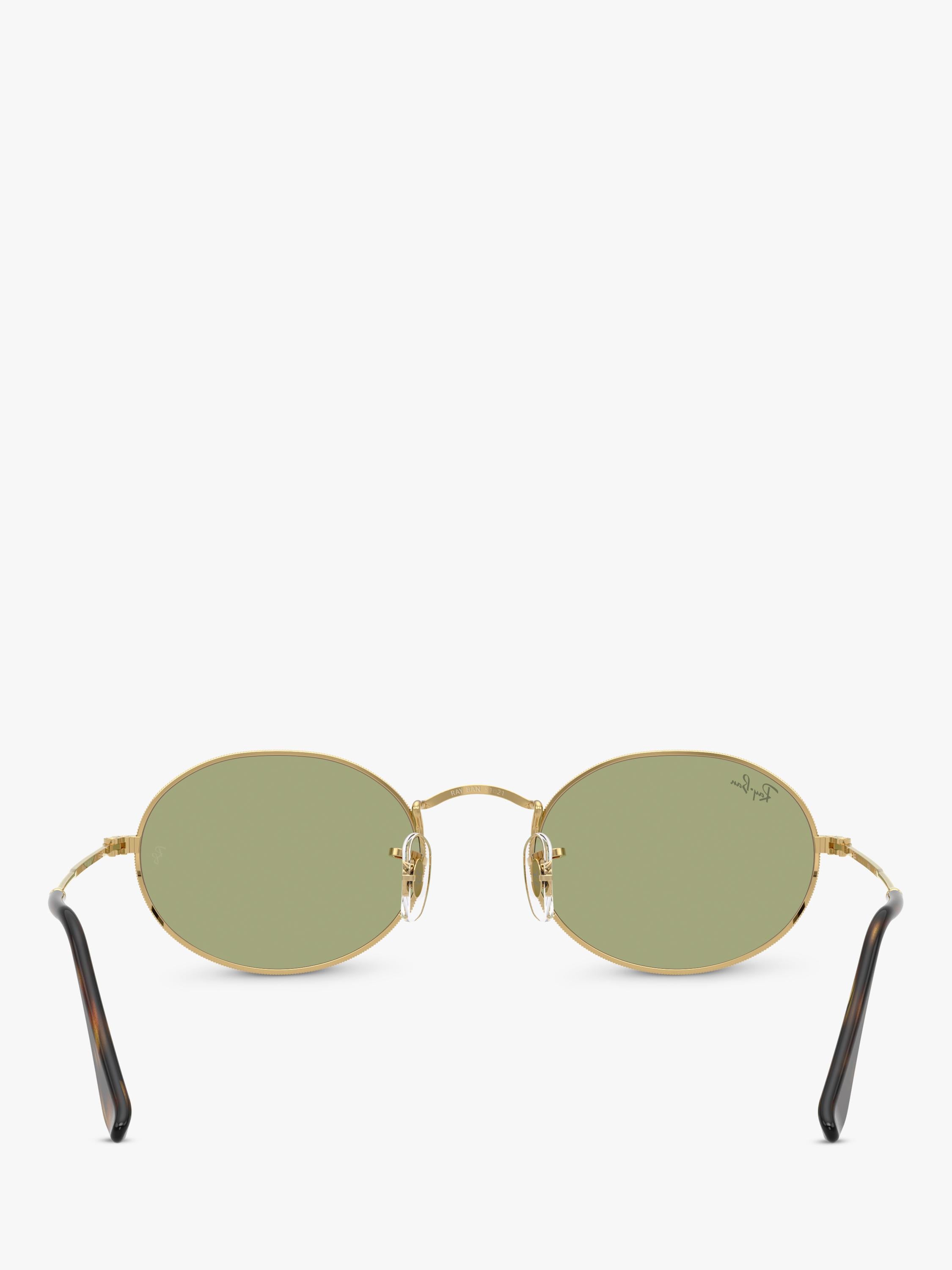 Ray-Ban RB3547 oval sunglasses gold/Green metal frame, imported from the UK