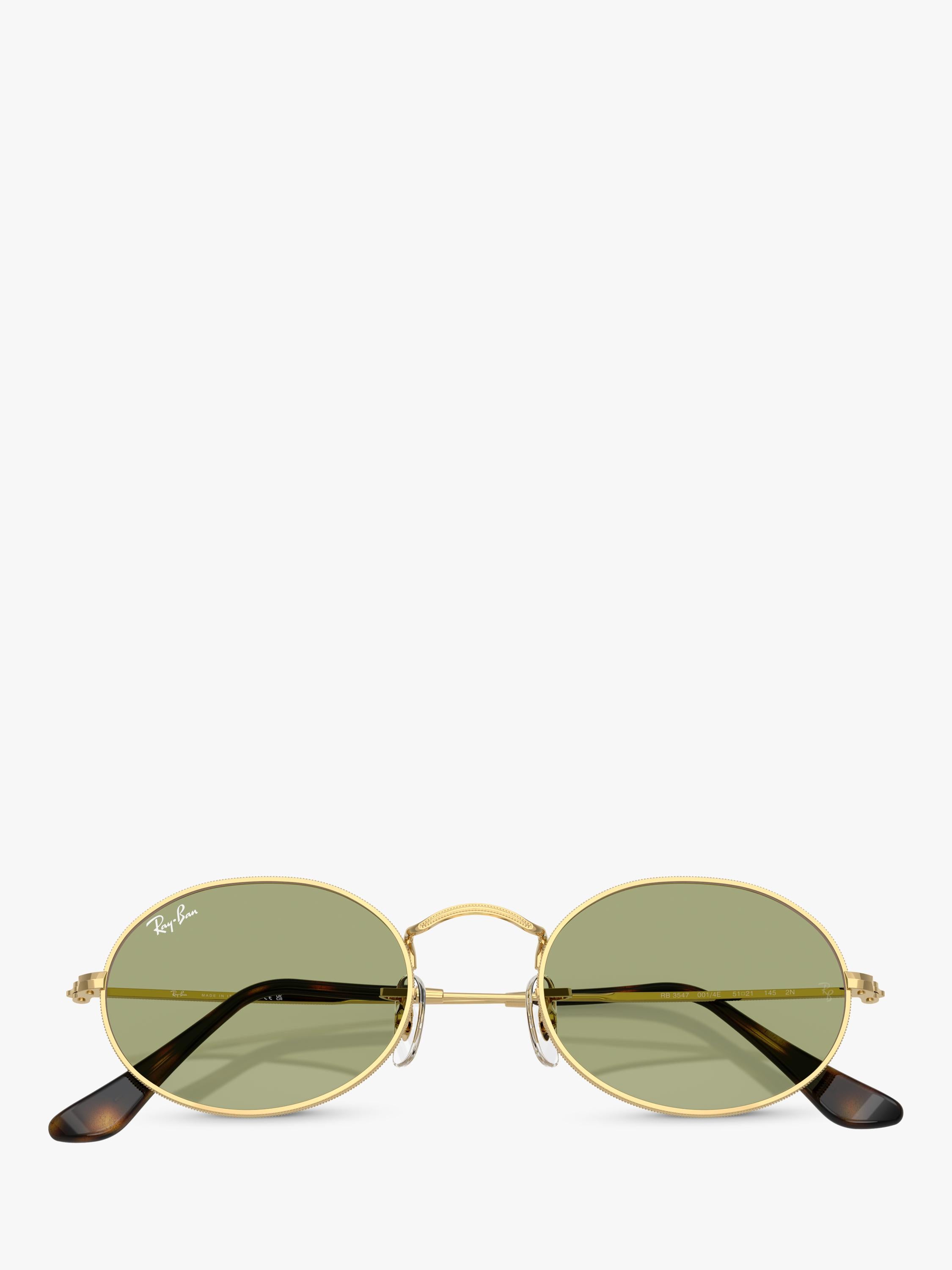 Ray-Ban RB3547 oval sunglasses gold/Green metal frame, imported from the UK