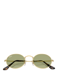 Ray-Ban RB3547 oval sunglasses gold/Green metal frame, imported from the UK