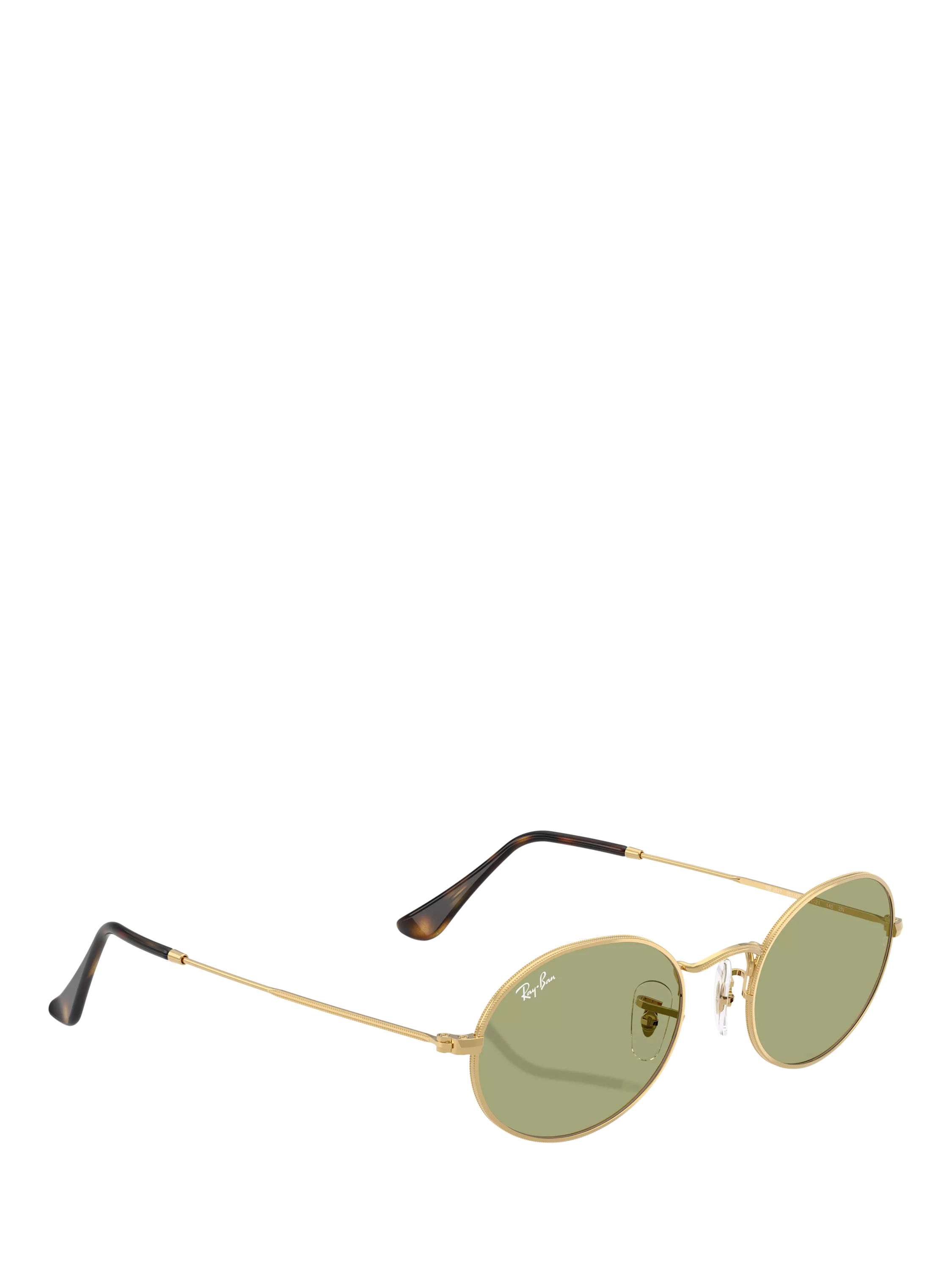 Ray-Ban RB3547 oval sunglasses gold/Green metal frame, imported from the UK