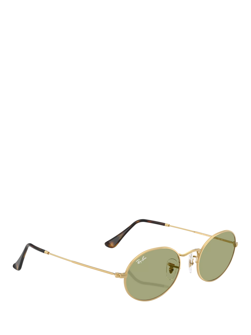 Ray-Ban RB3547 oval sunglasses gold/Green metal frame, imported from the UK