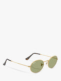 Ray-Ban RB3547 oval sunglasses gold/Green metal frame, imported from the UK