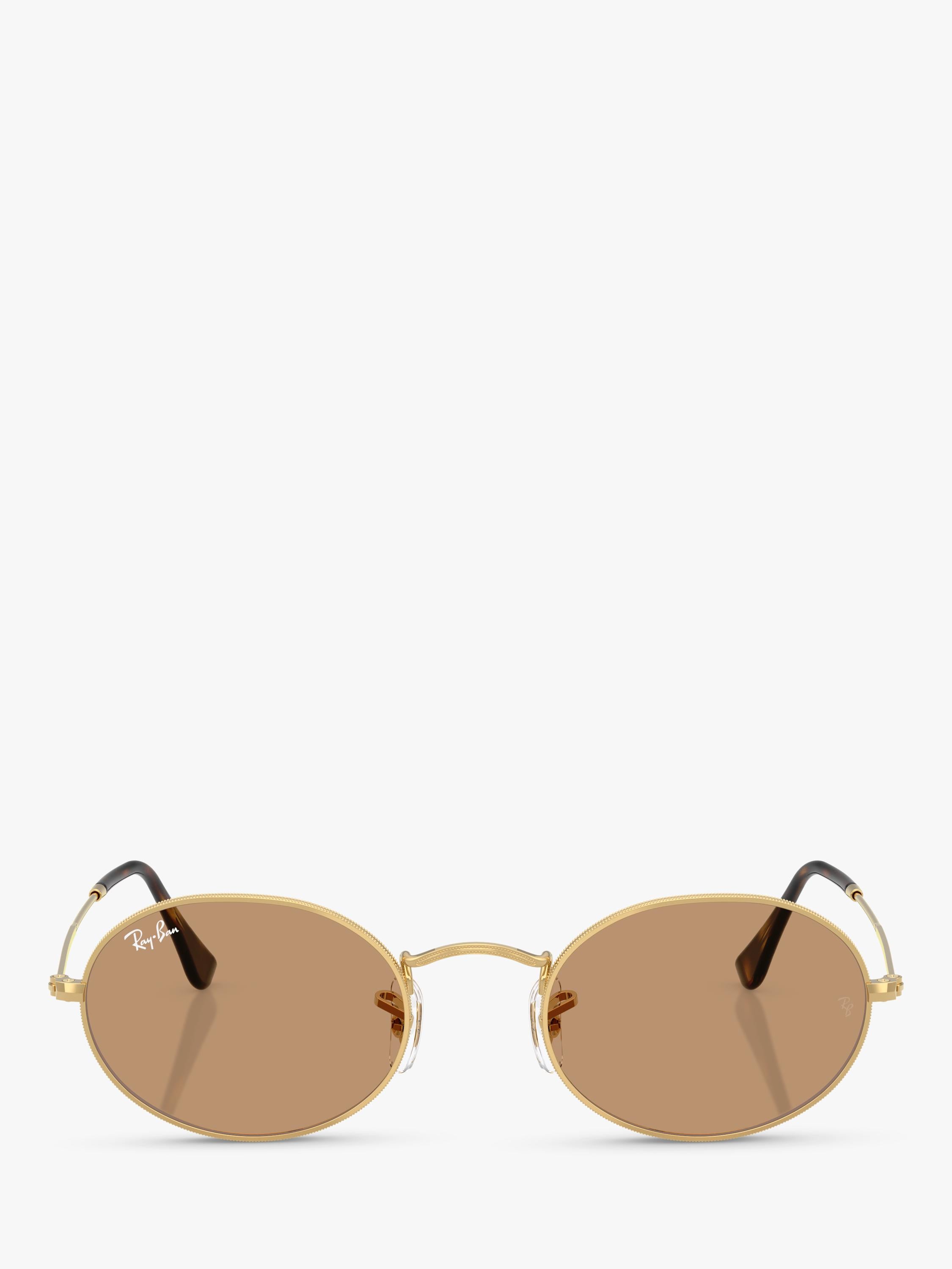 Ray-Ban oval sunglasses gold and brown, UK version