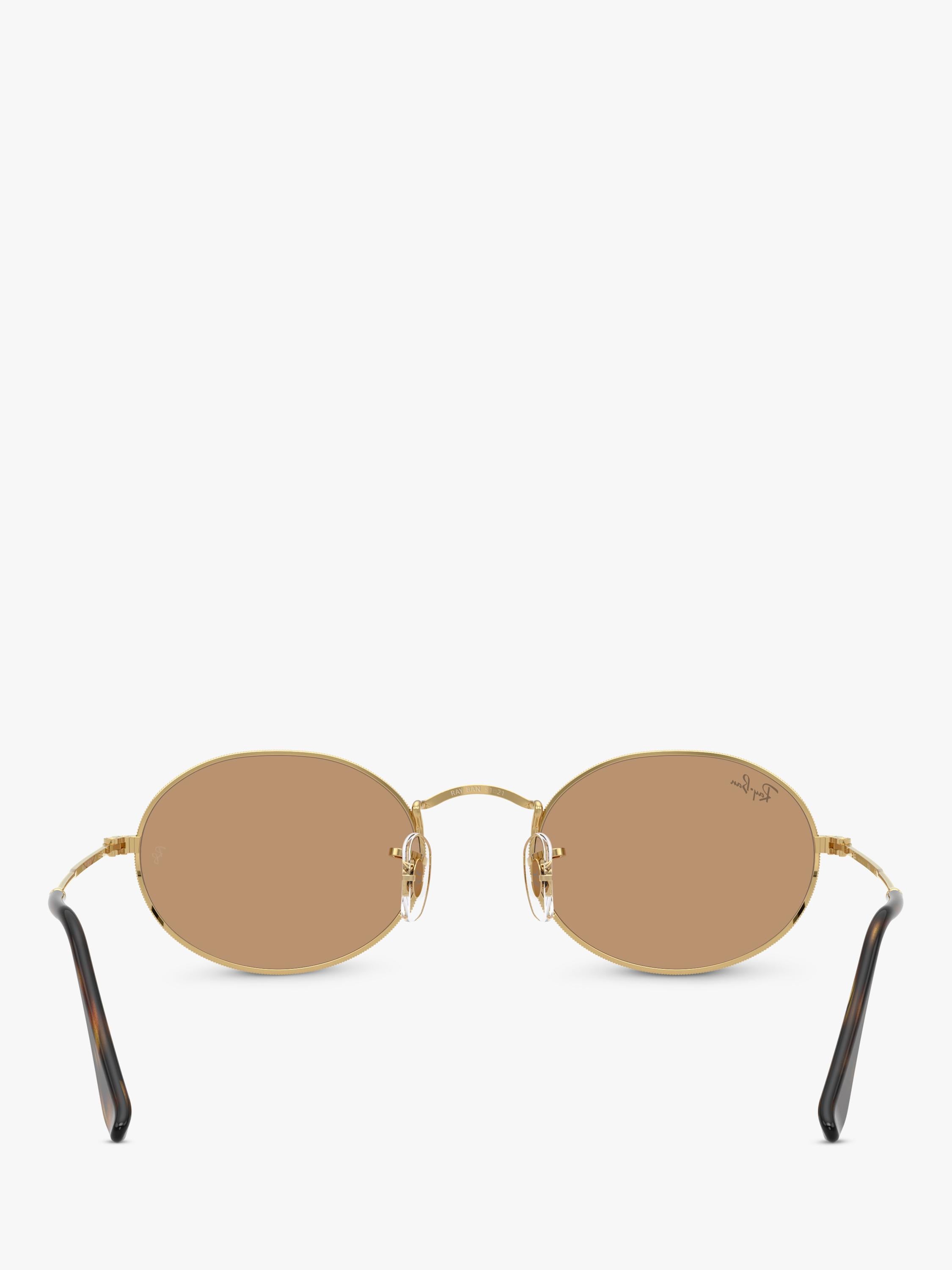 Ray-Ban oval sunglasses gold and brown, UK version