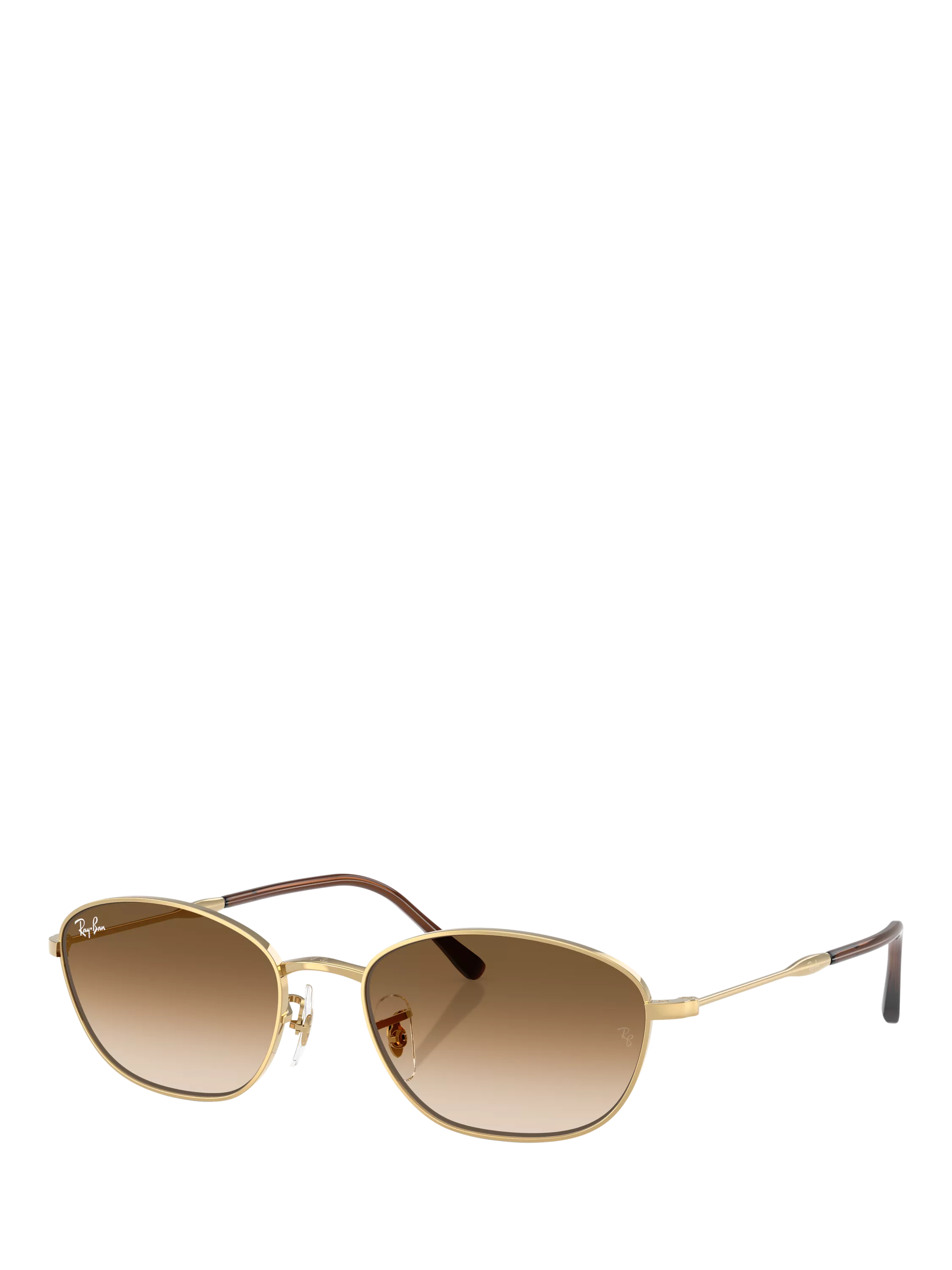 Ray-Ban RB3749 irregular sunglasses gold/brown 58mm, imported from the UK