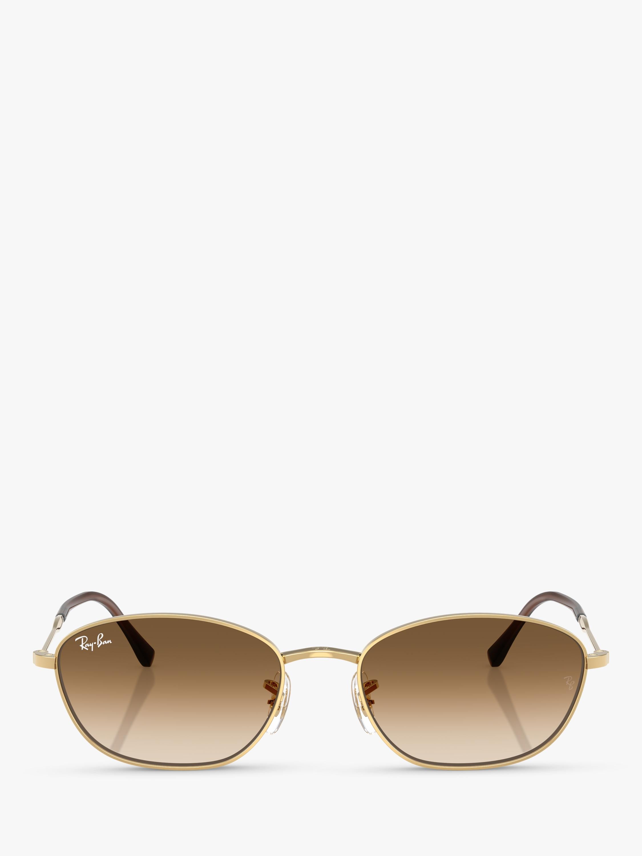 Ray-Ban RB3749 irregular sunglasses gold/brown 58mm, imported from the UK