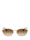 Ray-Ban RB3749 irregular sunglasses gold/brown 58mm, imported from the UK