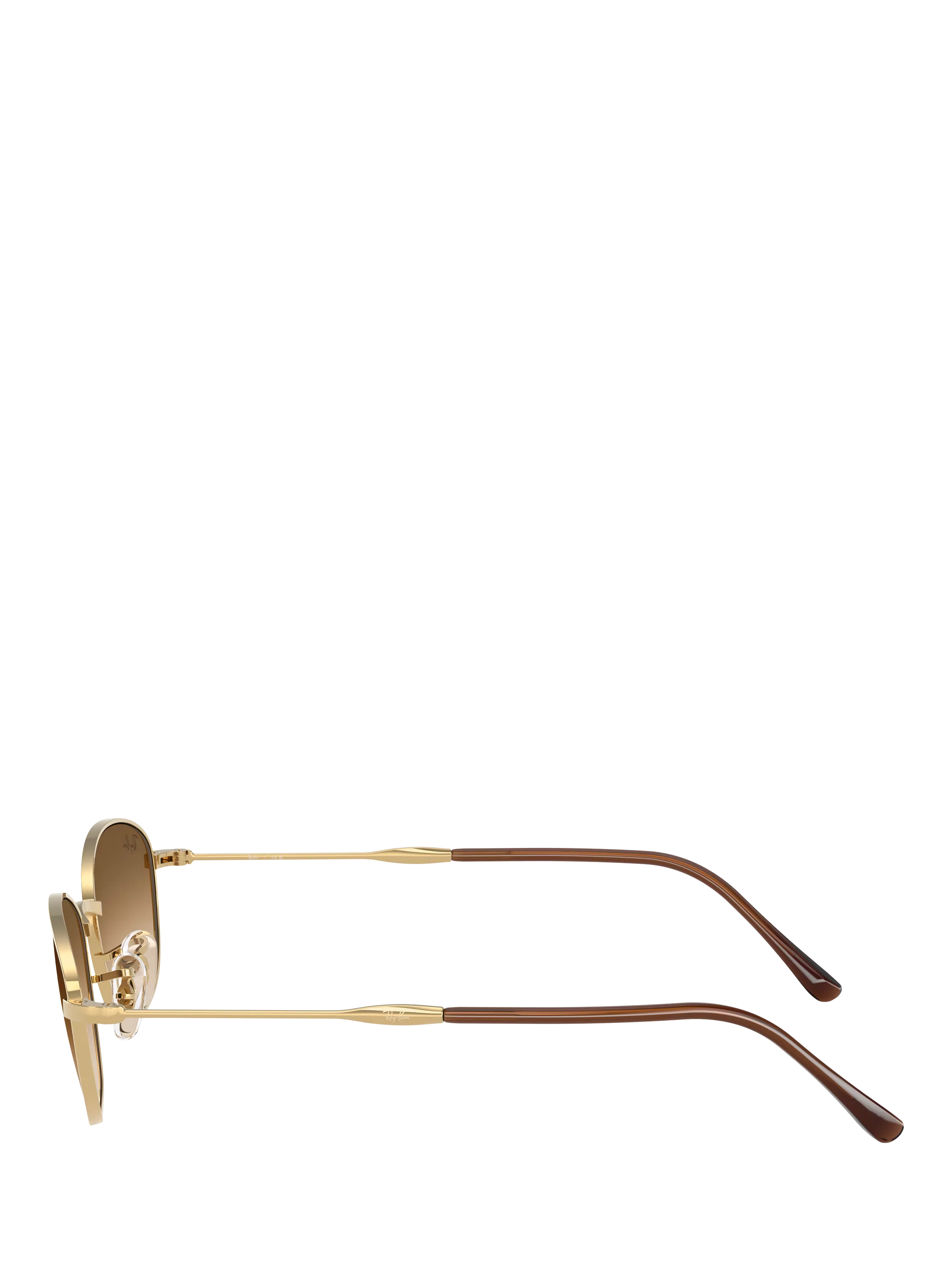 Ray-Ban RB3749 irregular sunglasses gold/brown 58mm, imported from the UK
