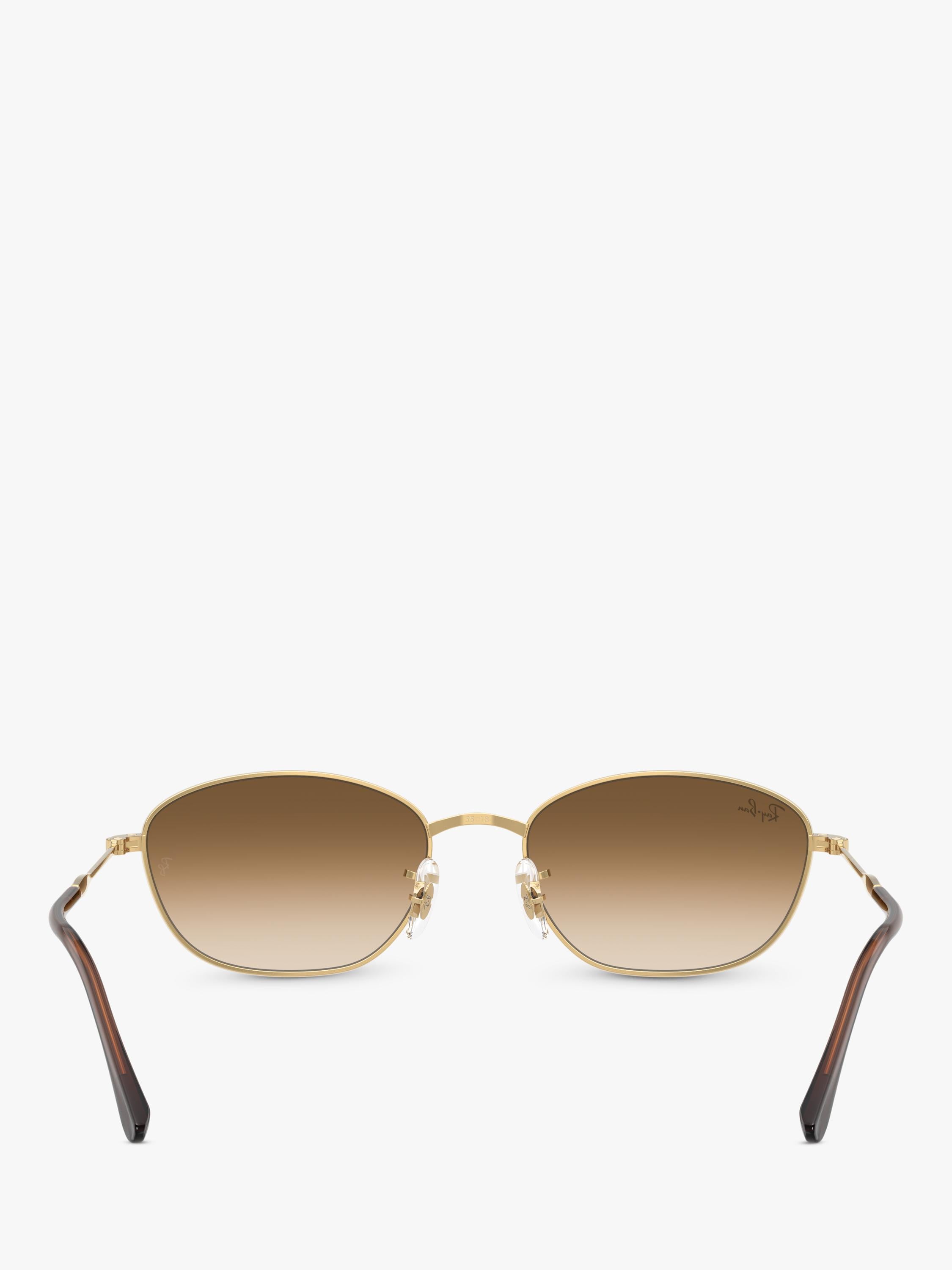 Ray-Ban RB3749 irregular sunglasses gold/brown 58mm, imported from the UK