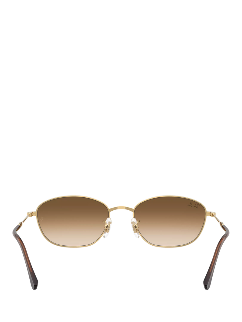 Ray-Ban RB3749 irregular sunglasses gold/brown 58mm, imported from the UK