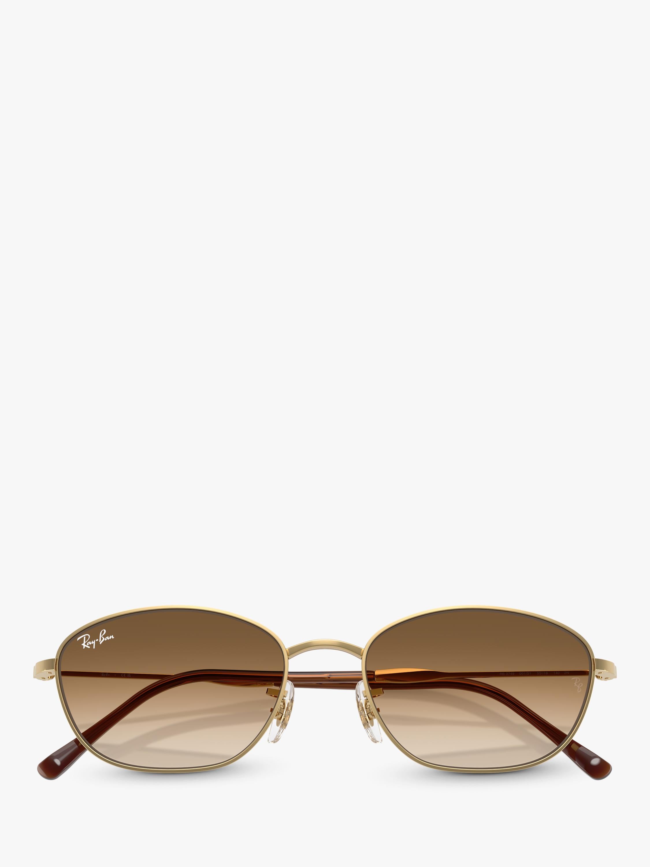 Ray-Ban RB3749 irregular sunglasses gold/brown 58mm, imported from the UK