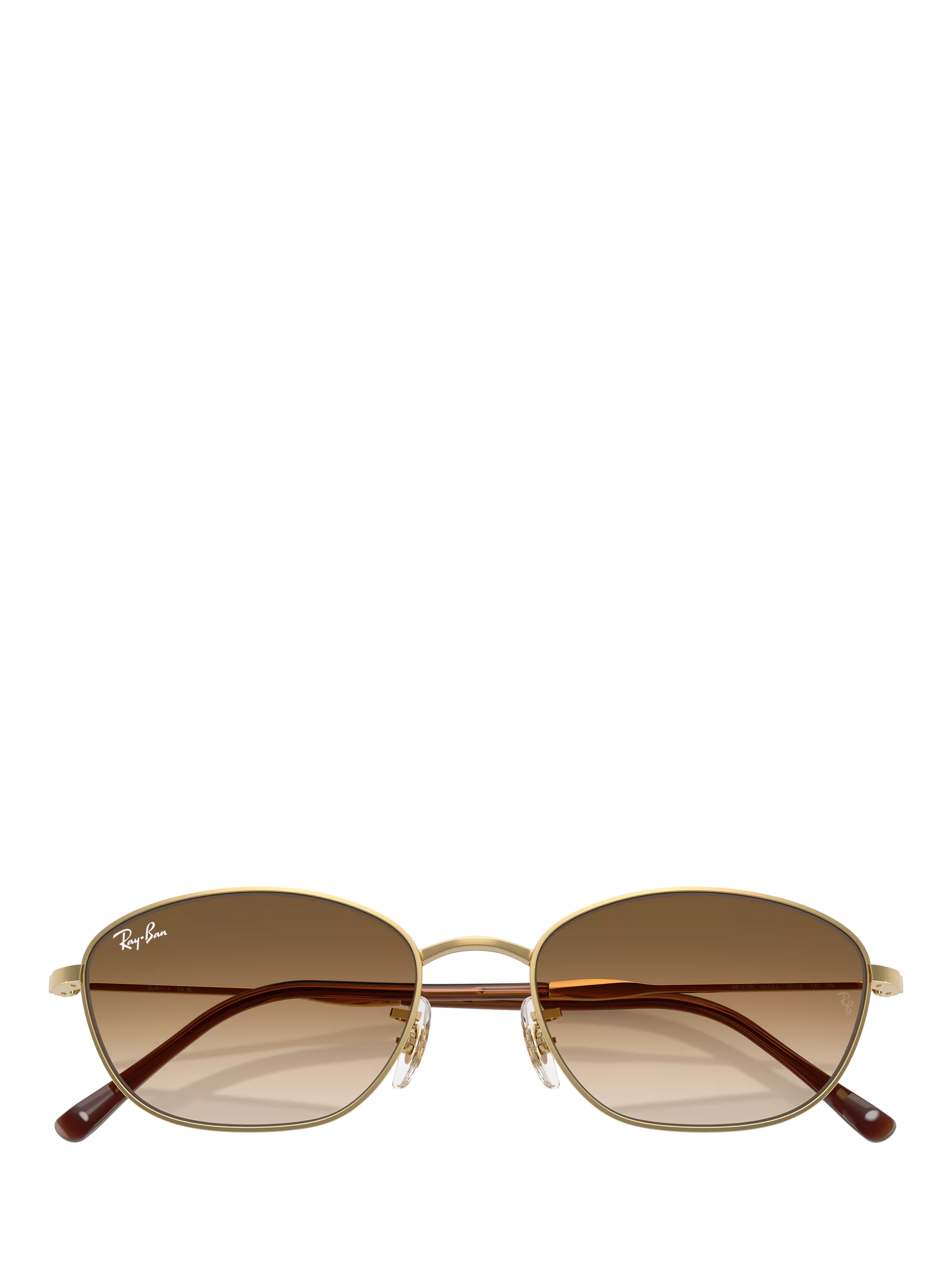 Ray-Ban RB3749 irregular sunglasses gold/brown 58mm, imported from the UK