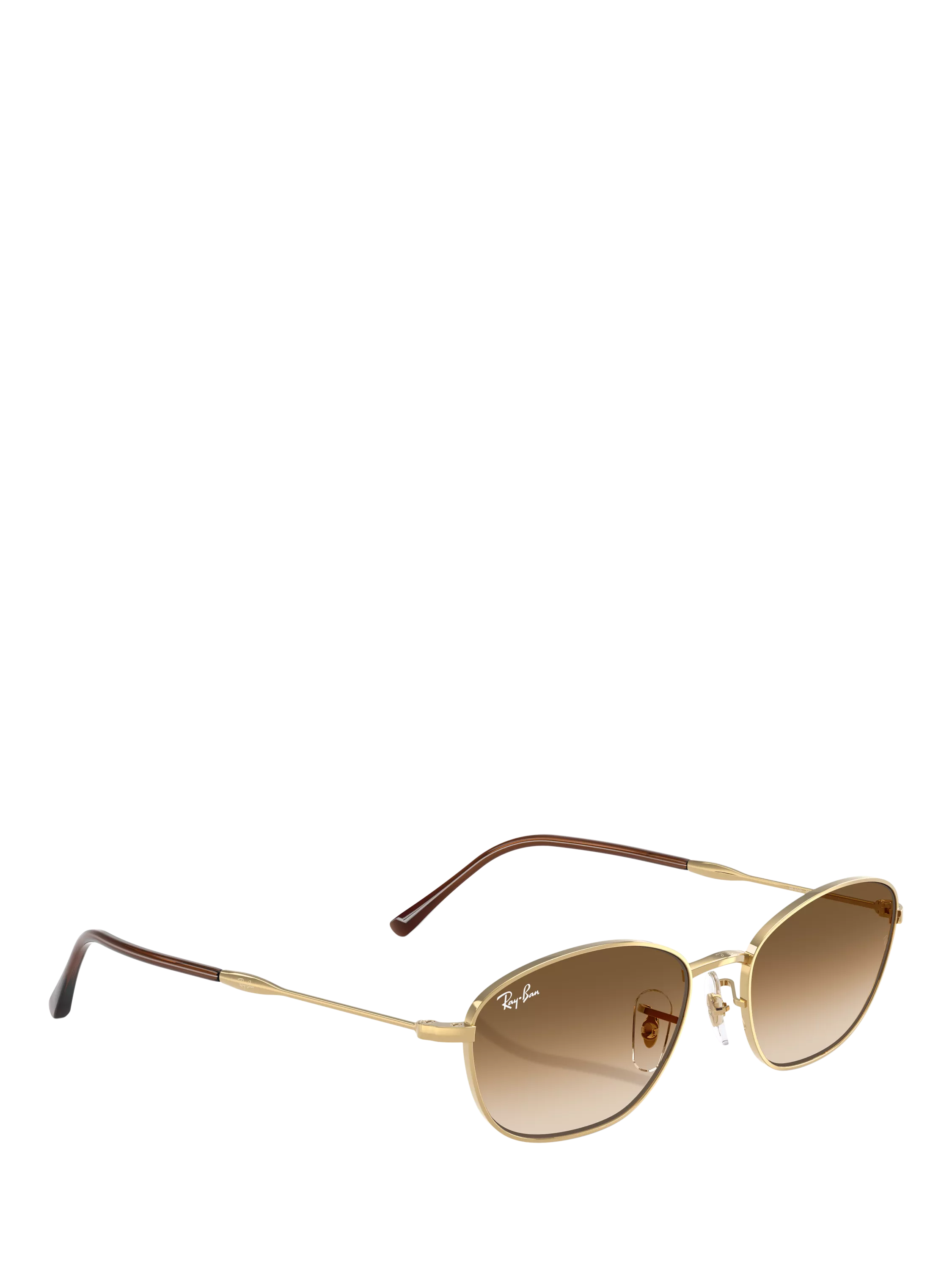 Ray-Ban RB3749 irregular sunglasses gold/brown 58mm, imported from the UK