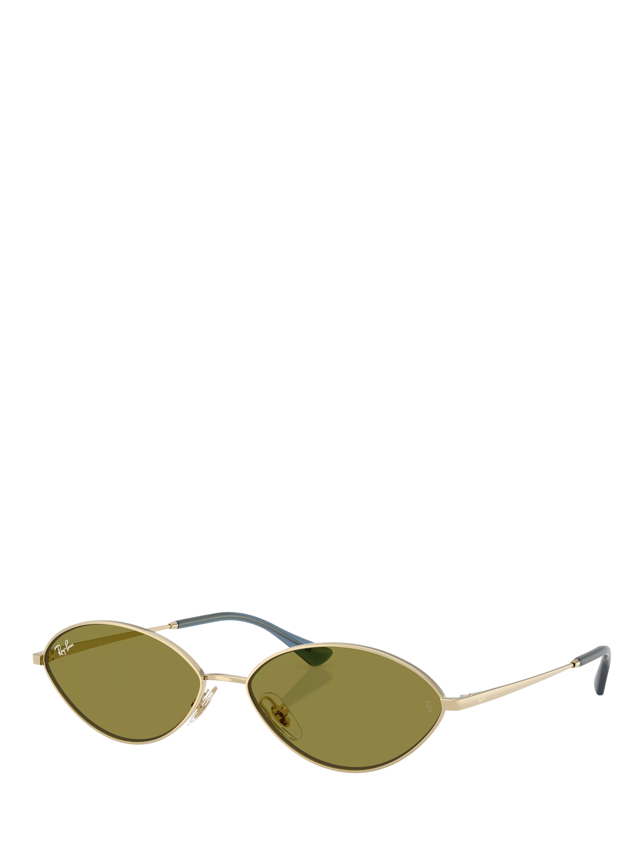 Ray-Ban RB3757 oval sunglasses gold/green, UK version