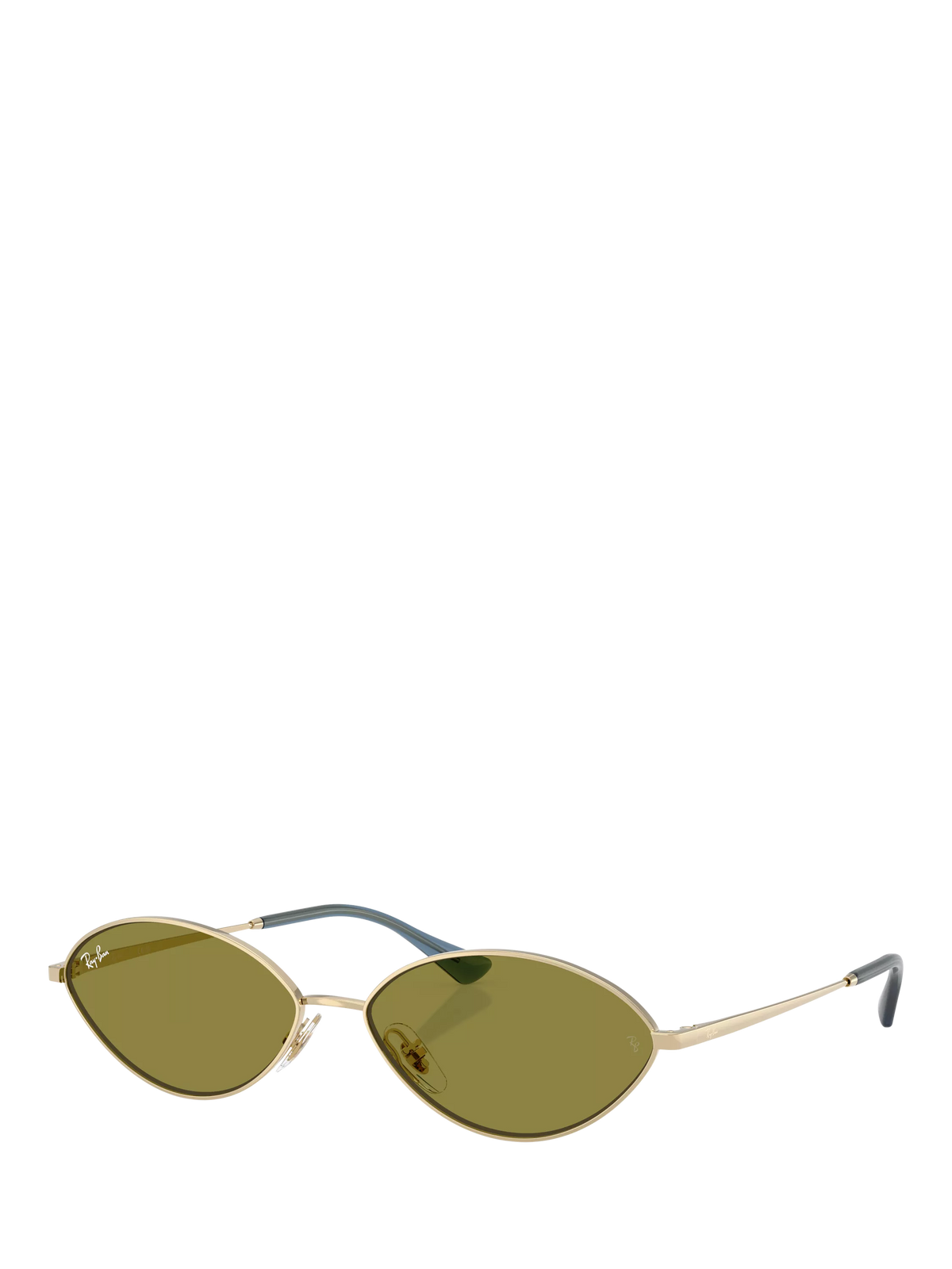 Ray-Ban RB3757 oval sunglasses gold/green, UK version