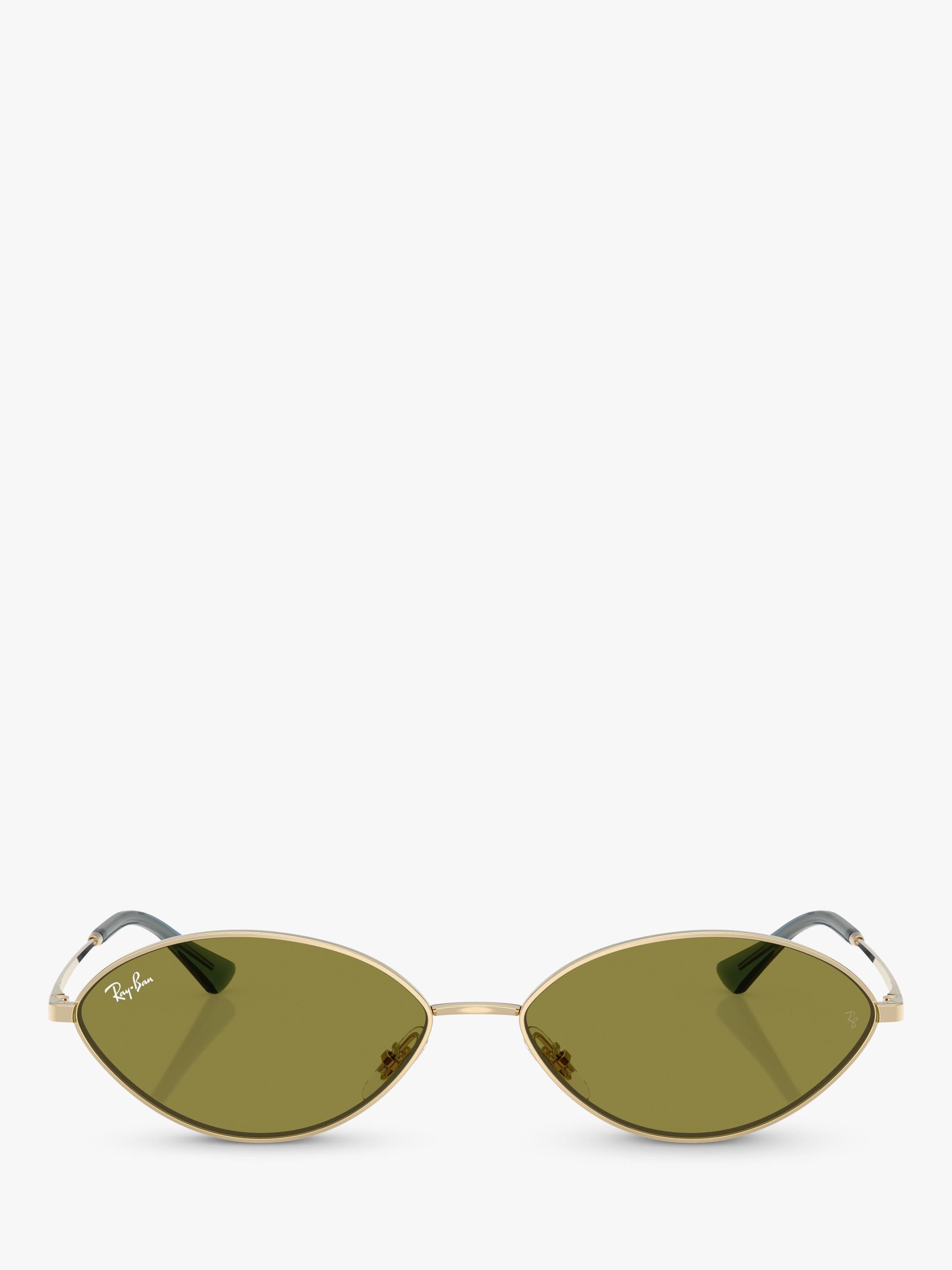 Ray-Ban RB3757 oval sunglasses gold/green, UK version