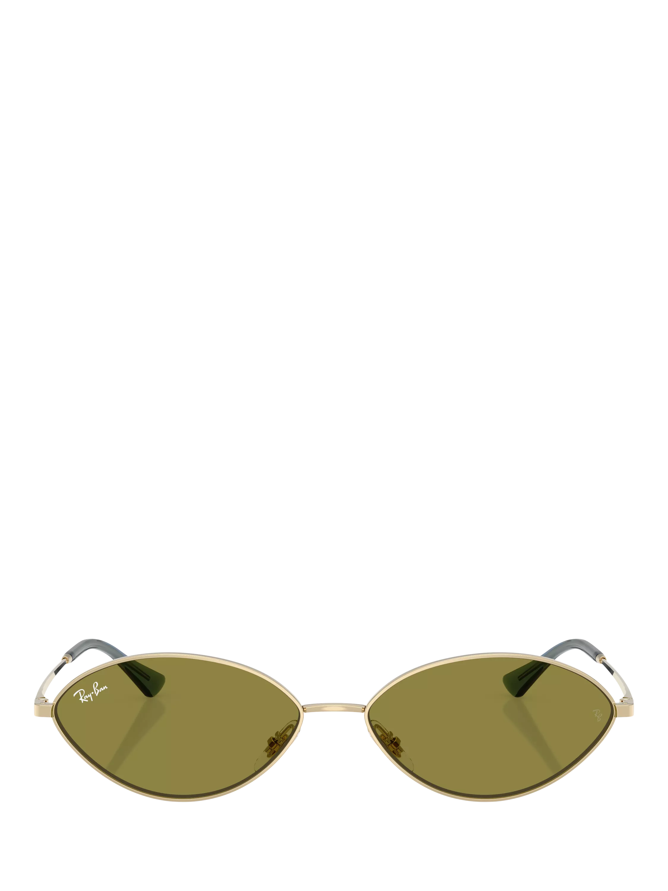 Ray-Ban RB3757 oval sunglasses gold/green, UK version