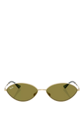 Ray-Ban RB3757 oval sunglasses gold/green, UK version