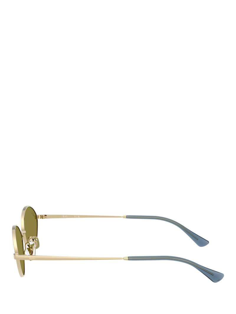 Ray-Ban RB3757 oval sunglasses gold/green, UK version
