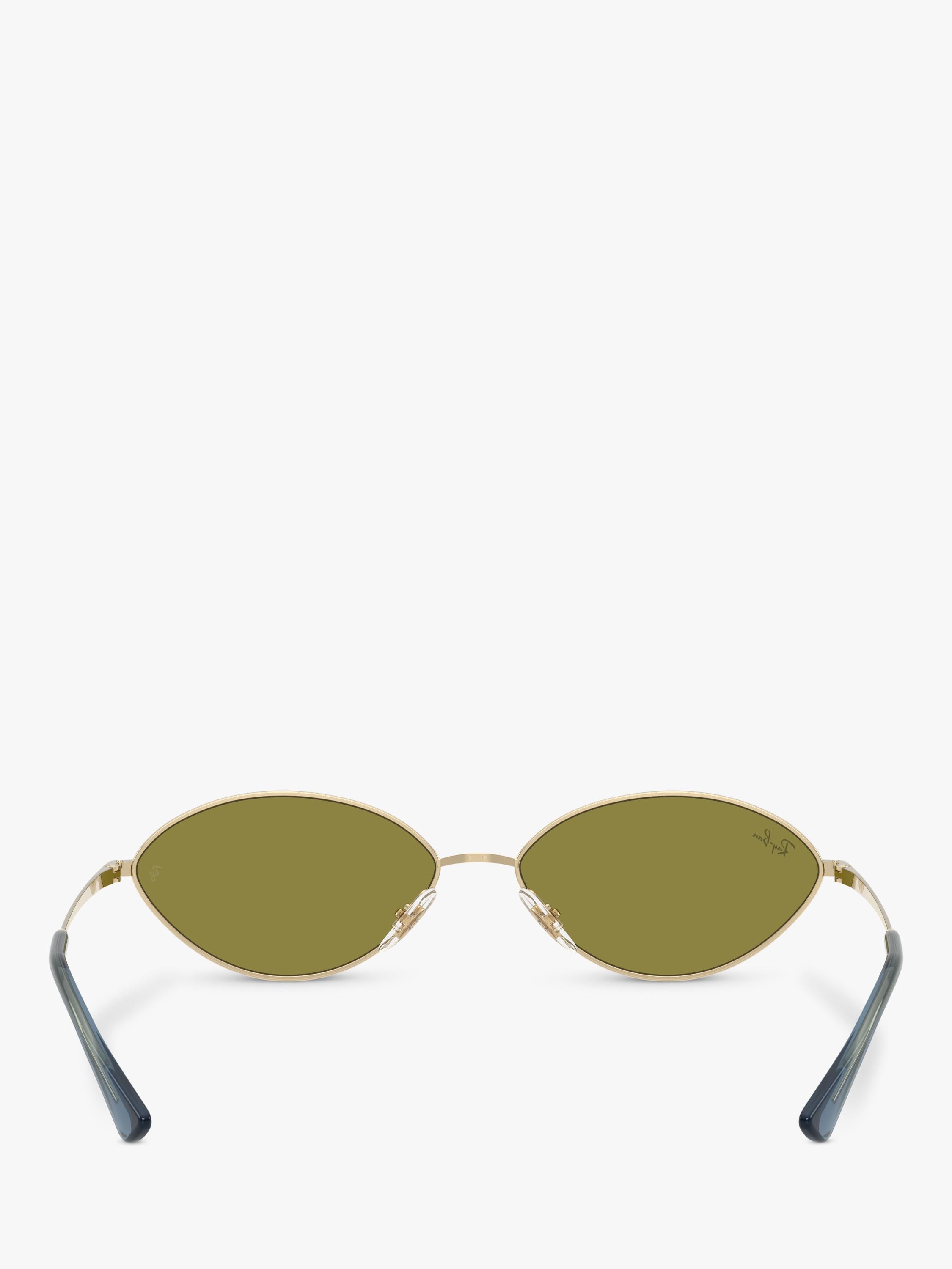 Ray-Ban RB3757 oval sunglasses gold/green, UK version