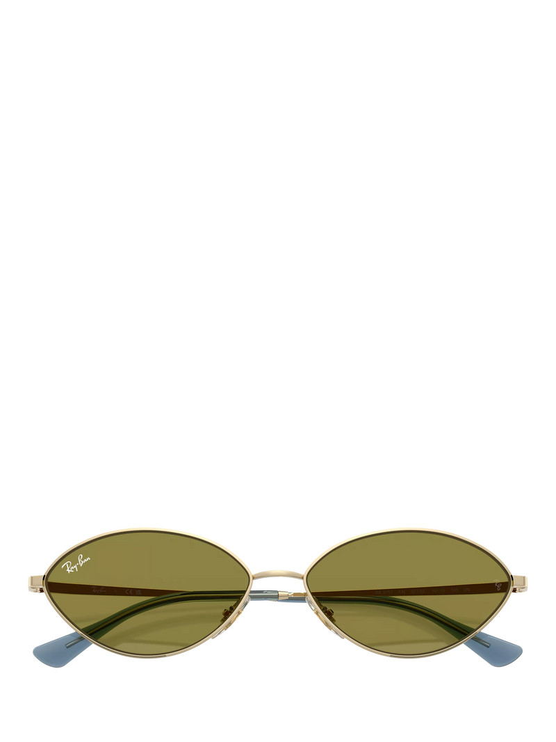 Ray-Ban RB3757 oval sunglasses gold/green, UK version