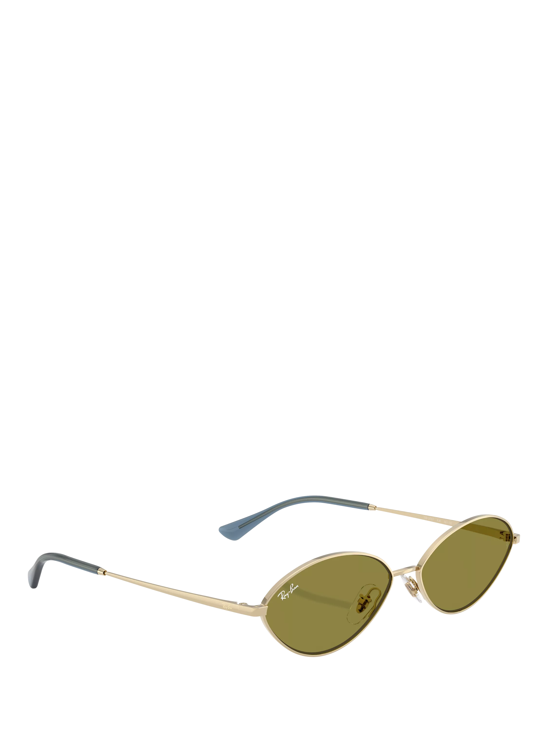 Ray-Ban RB3757 oval sunglasses gold/green, UK version