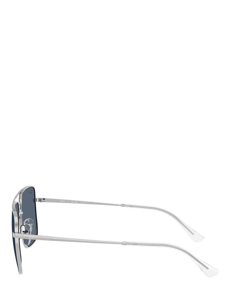 Ray-Ban RB3758 square sunglasses silver grey metal frame, imported from the UK