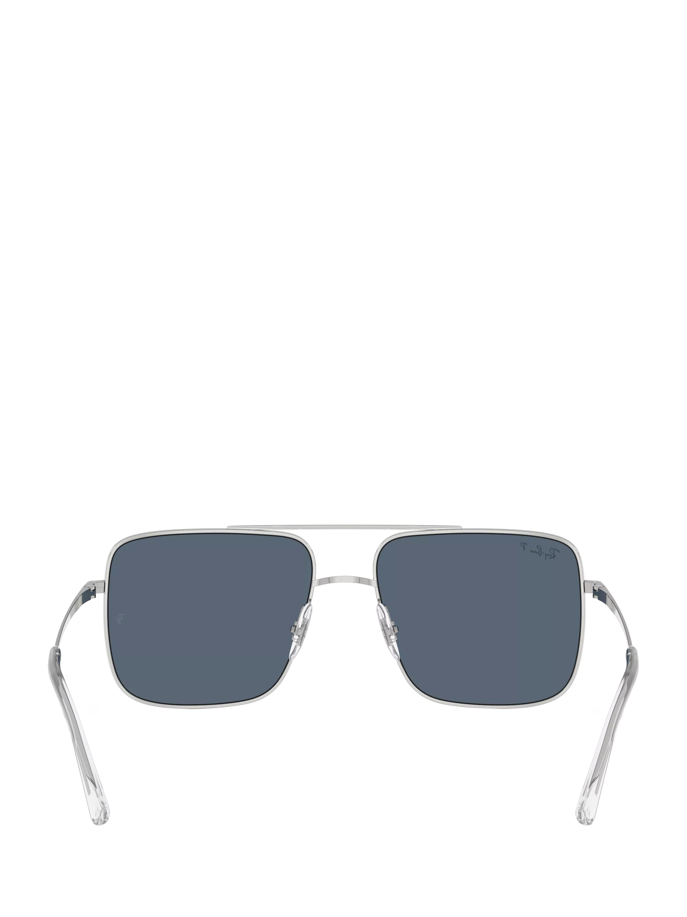 Ray-Ban RB3758 square sunglasses silver grey metal frame, imported from the UK