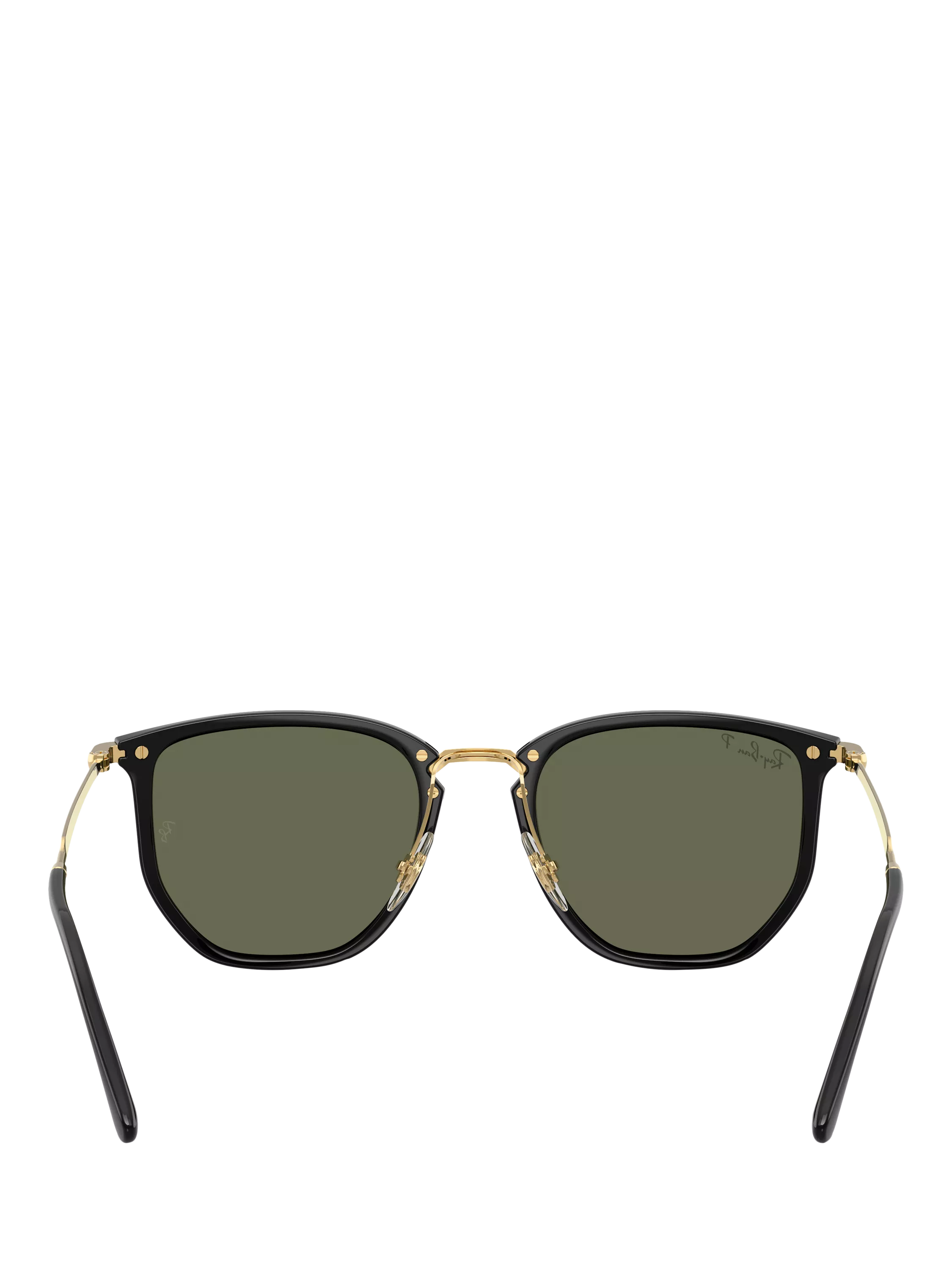 Ray-Ban RB4451 polarised irregular sunglasses black frame green lens (British brand)
