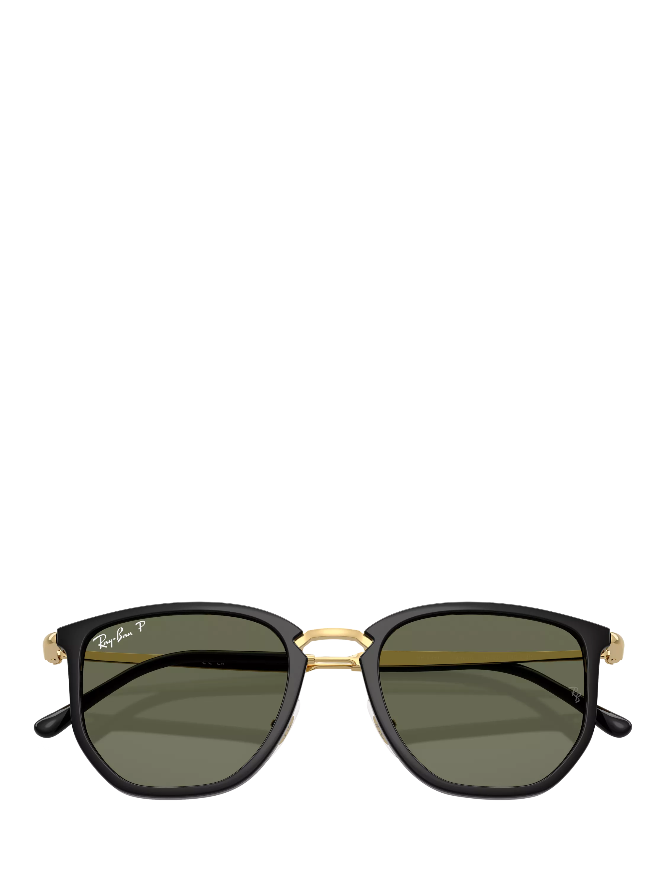 Ray-Ban RB4451 polarised irregular sunglasses black frame green lens (British brand)