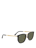 Ray-Ban RB4451 polarised irregular sunglasses black frame green lens (British brand)