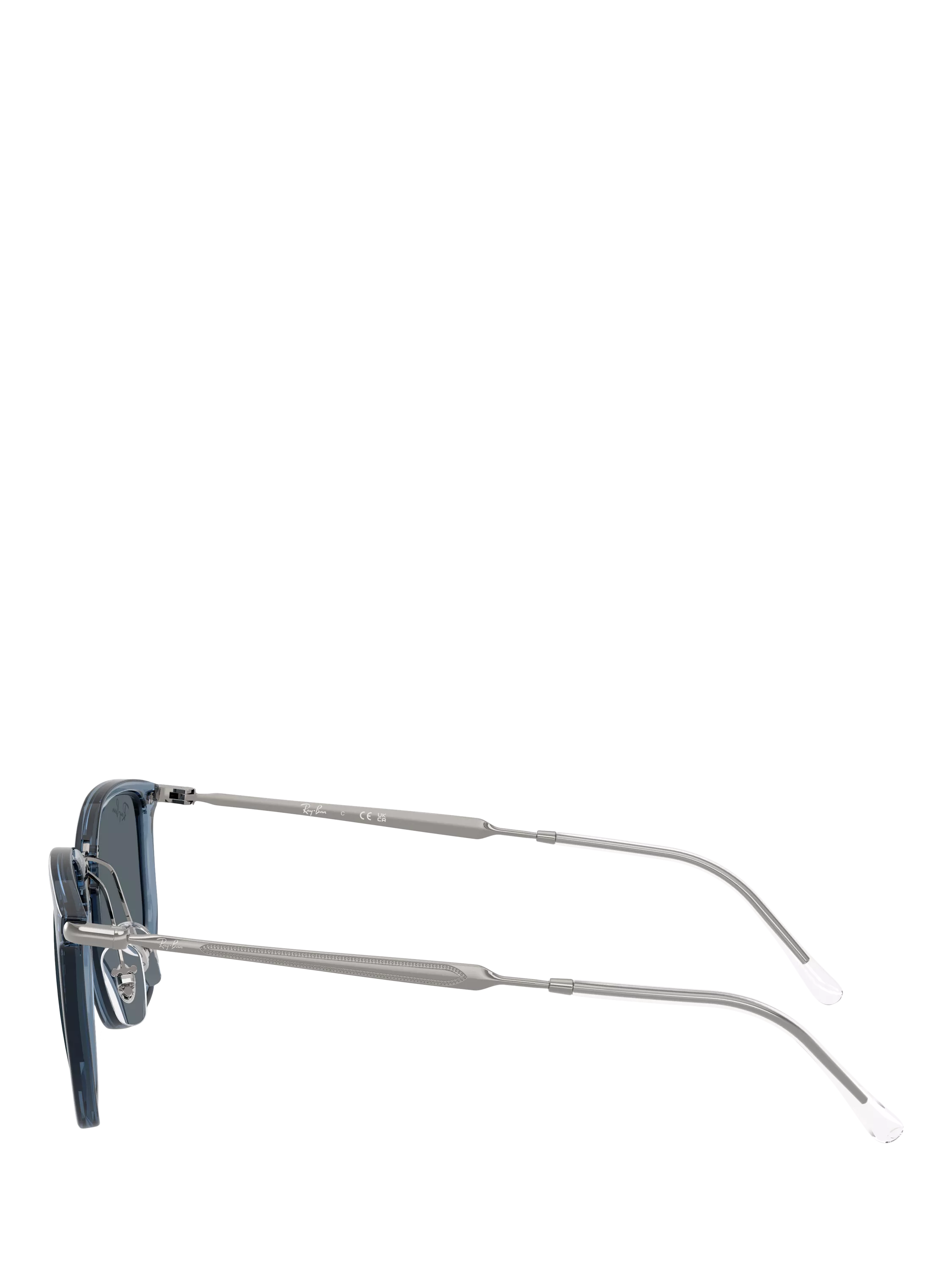 Ray-Ban RB4451 angular sunglasses light blue and grey, UK version