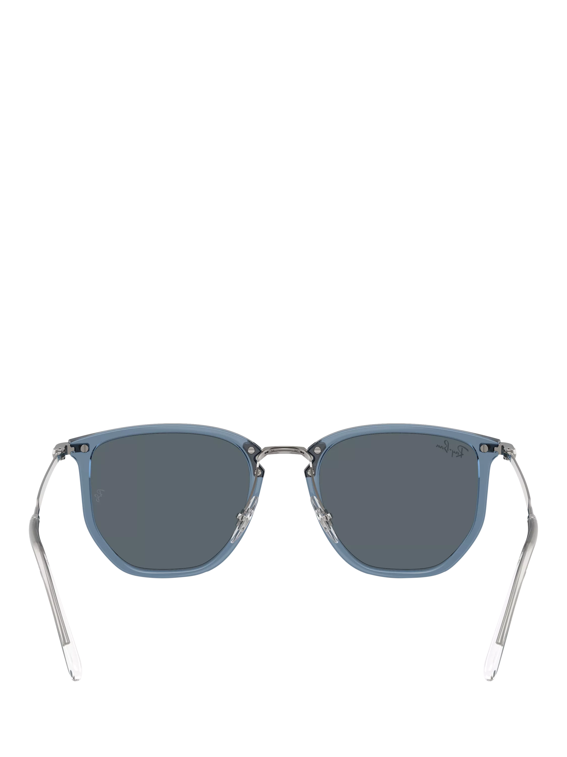 Ray-Ban RB4451 angular sunglasses light blue and grey, UK version