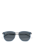Ray-Ban RB4451 angular sunglasses light blue and grey, UK version