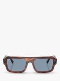 Ray-Ban Lukas rectangular sunglasses Havana Blue glass lens, UK version