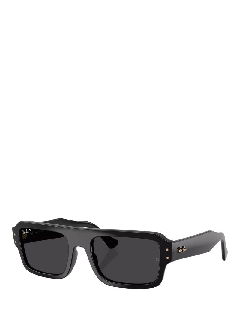 Ray-Ban RB4454 rectangular sunglasses black polarised glass - British product
