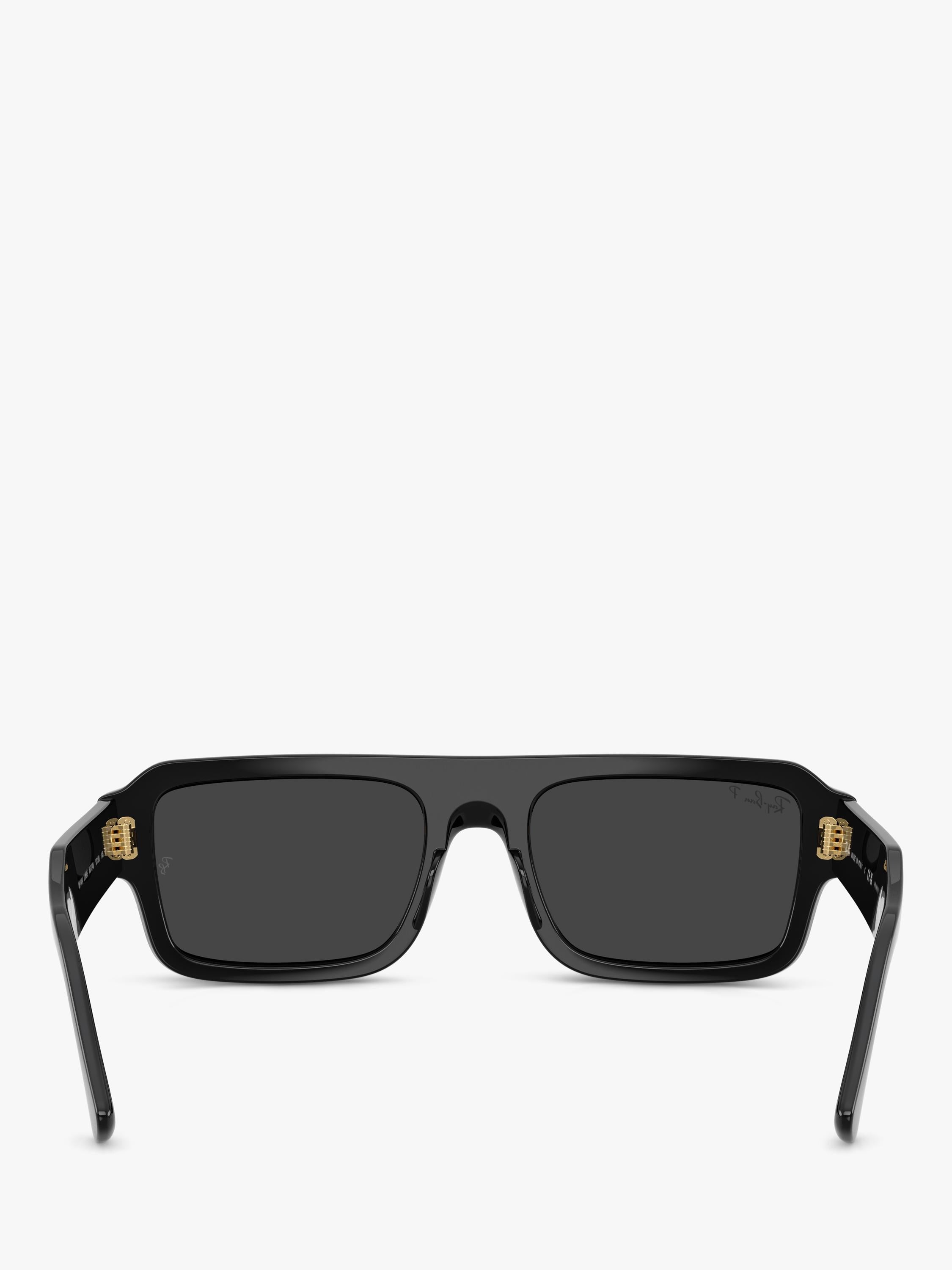 Ray-Ban RB4454 rectangular sunglasses black polarised glass - British product