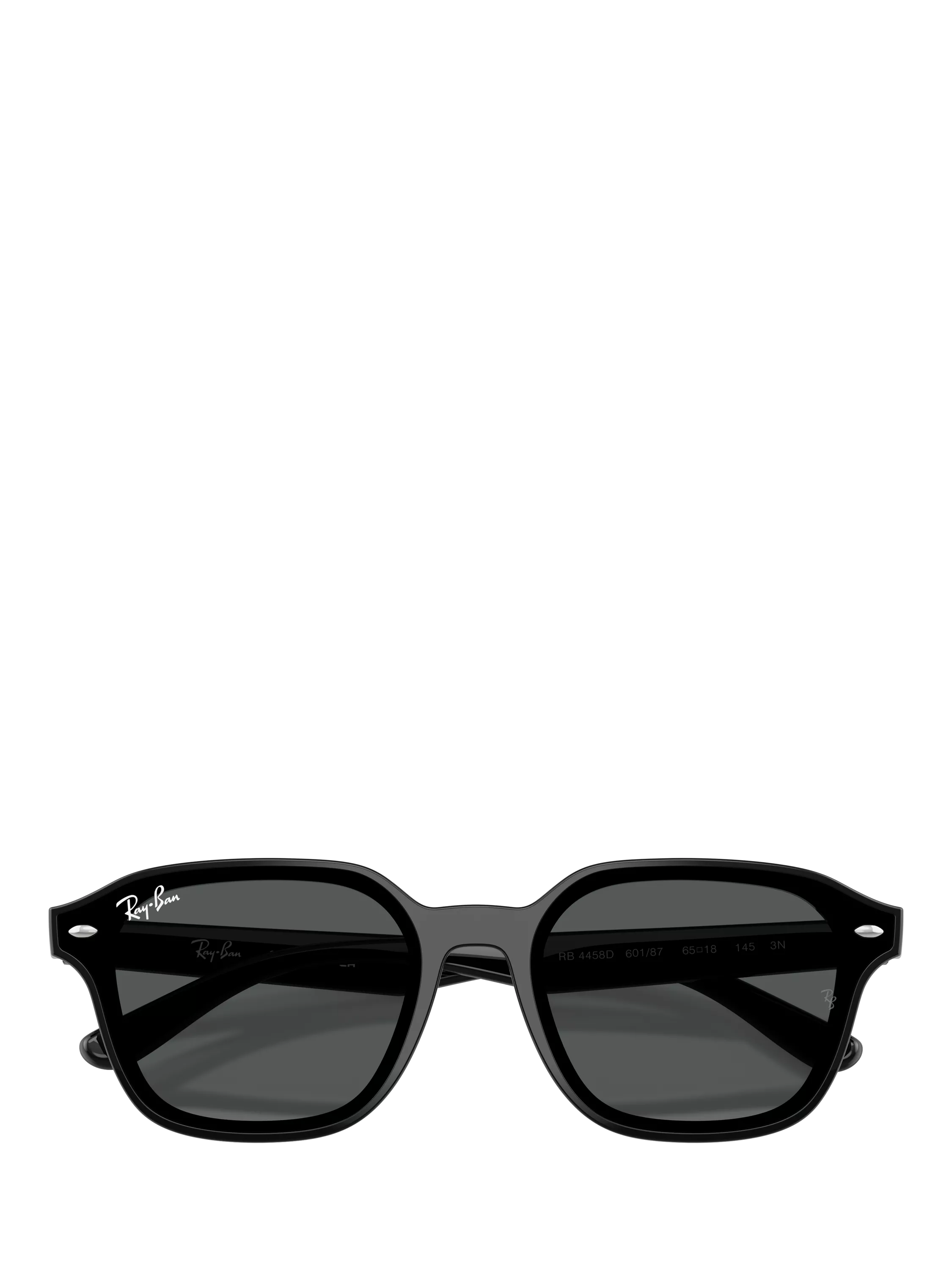 Ray-Ban RB4458 square sunglasses black plastic frame (British brand)