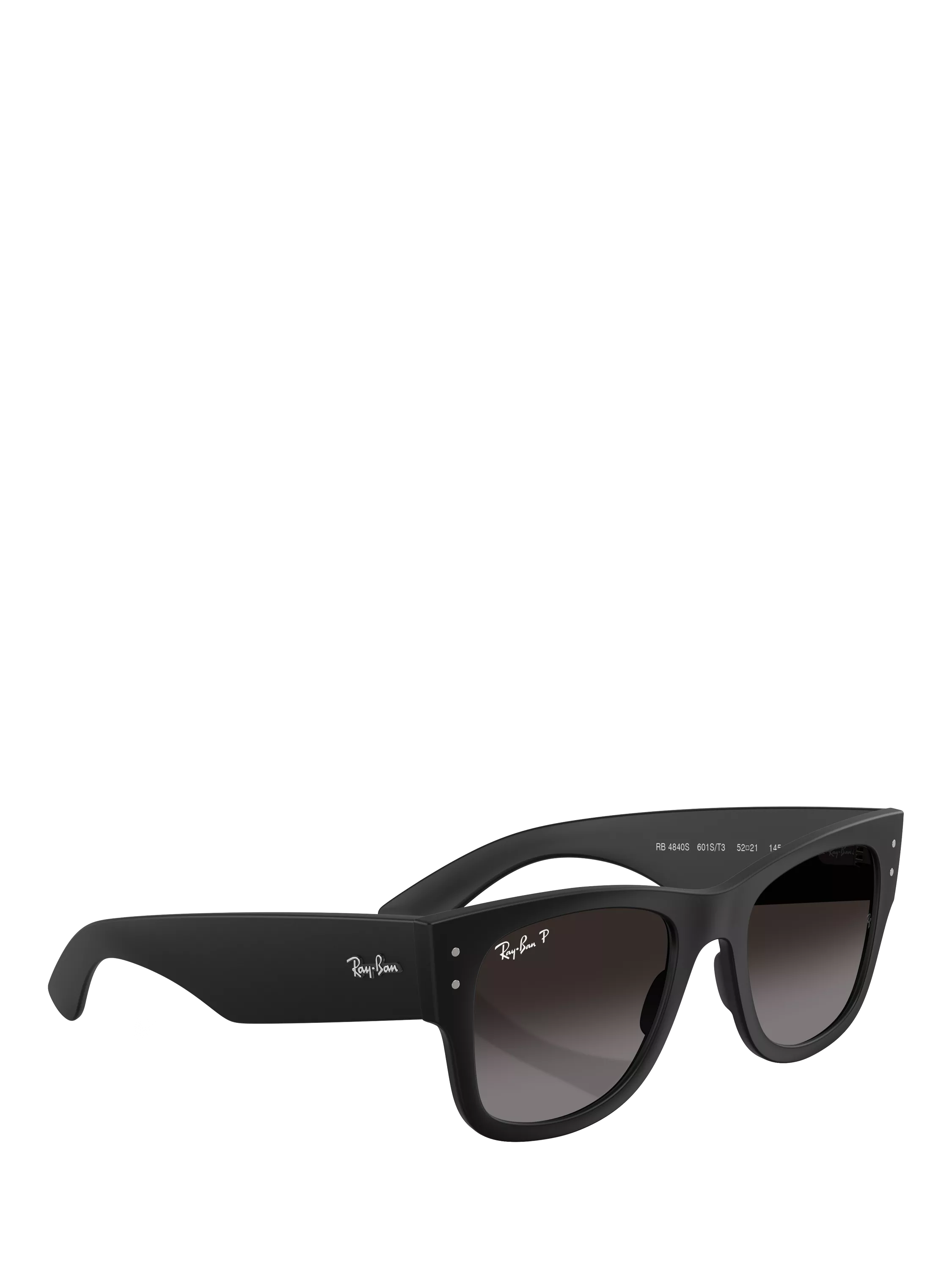 Ray-Ban RB4840S square polarised sunglasses black gradient (British brand)