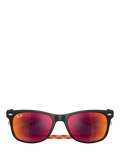 Ray-Ban Junior RJ9052 square sunglasses black/orange, imported from the UK