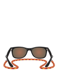 Ray-Ban Junior RJ9052 square sunglasses black/orange, imported from the UK