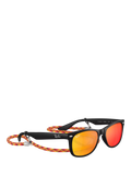 Ray-Ban Junior RJ9052 square sunglasses black/orange, imported from the UK