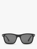 TOM FORD square sunglasses black frame grey lenses, imported from the UK