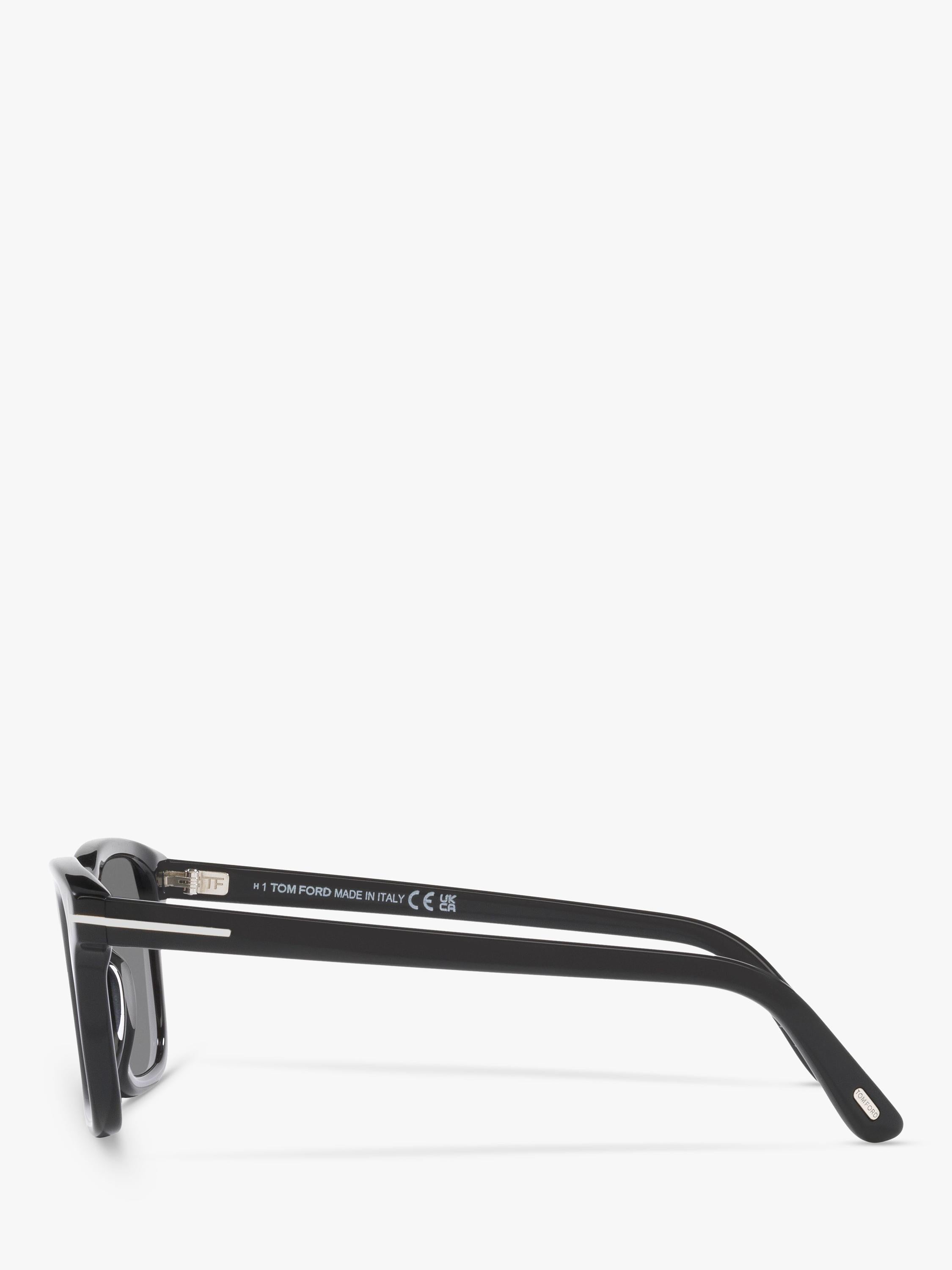 TOM FORD square sunglasses black frame grey lenses, imported from the UK