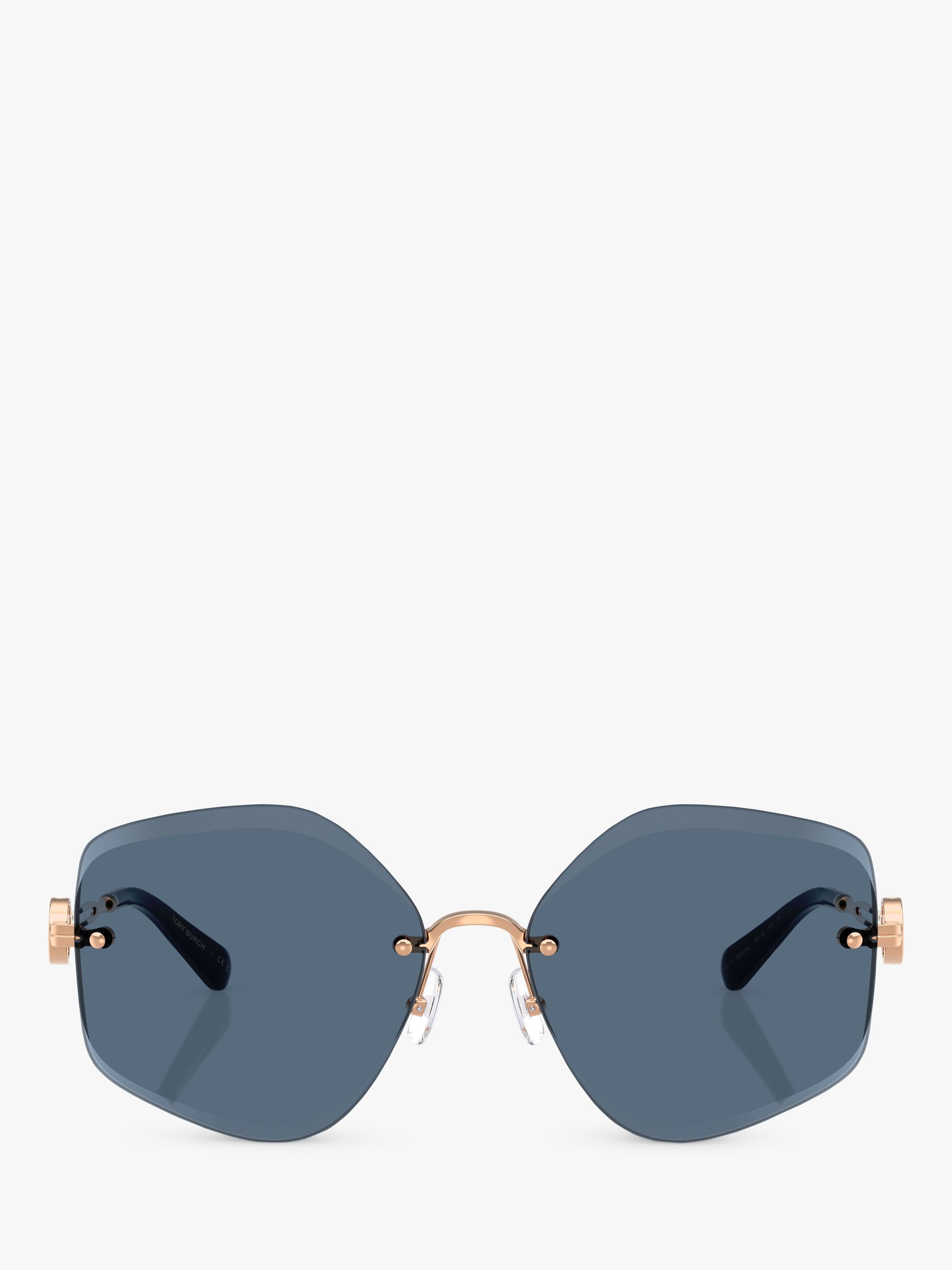Tory Burch TY6111 irregular sunglasses with pink frame and tinted lenses, UK version